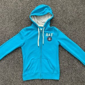 A&F Blue Zip-up Hoodie